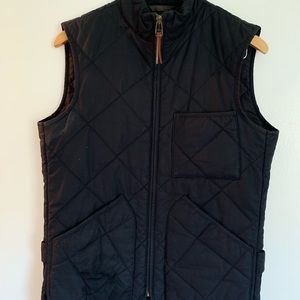 J Crew men’s navy blue vest. Size small.